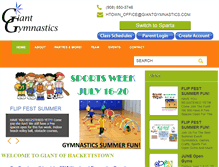 Tablet Screenshot of giantgymnastics.net